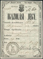 1861 Igazolási Jegy Rohonci Lakos Részére / German-Hungarian ID For Reichnitz Trader - Ohne Zuordnung