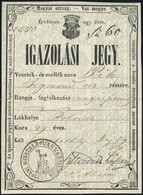 1861 Igazolási Jegy Rohonci Lakos Részére / German-Hungarian ID For Reichnitz Trader - Zonder Classificatie