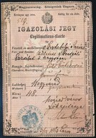 1869 Igazolási Jegy Nagyváradi Polgárasszony Részére 1 Fl Okmánybélyeggel - Ohne Zuordnung
