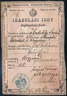 1869 Igazolási Jegy Nagyváradi Polgárasszony Részére 1 Fl Okmánybélyeggel - Zonder Classificatie