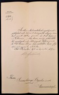 1905 Szamolányi Gyula Költ? Erd?számtiszt Személyi Pótlék Többleteinek Kifizetésér?l Szóló értesítése, Feilitzsch Artúr  - Unclassified