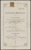1907 Szászváros, Illet?ségi Bizonyítvány Okmánybélyeggel - Ohne Zuordnung
