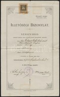 1907 Szászváros, Illet?ségi Bizonyítvány Okmánybélyeggel - Zonder Classificatie