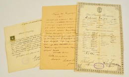 1910 Vegyes Okmány Tétel: Elemi Népiskolai Bizonyítvány, M?ködési Bizonyítvány, Kértvény - Ohne Zuordnung