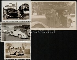 Cca 1930 Régi Id?k Kocsija, 4 Db Autómobilos Fotó, Az Egyik Hátulján Feliratozva, Különböz? Méretben - Sonstige & Ohne Zuordnung
