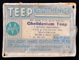 Cca 1930 Bontatlan Gyógyszeres Doboz Szilágyi Imre Budapesti Gyógyszertárából, 5,5x4x2 Cm - Advertising