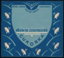 K?bányai Cukorkagyár Cukor Papír, 14x15,5 Cm - Reclame