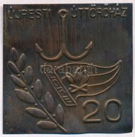 Cca 1976 Újpesti úttör?ház Vasmacskát ábrázoló Fém Hajós Plakett 6x6 Cm - Altri & Non Classificati