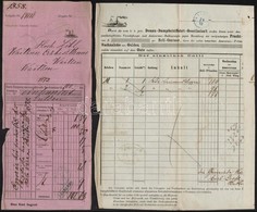 Cca 1860-1890 5 Kfl Hajózási Szállítólevél, Fuvarlevél / 6 Different Bills Of Freight For Ships, Incl DDSG - Sonstige & Ohne Zuordnung