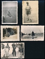 Cca 1941-1943 Deutsches Afrikakorps, életképek A Frontól, 5 Db Fotó, 6×9 Cm / Deutsches Afrikakorps, 5 Photos - Sonstige & Ohne Zuordnung