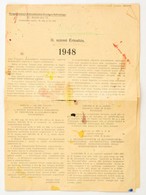 1948 Nyugállományú Katonatisztek Országos Szövetségének 11. Számú értesítése, 1848-as évfordulóra Vonatkozó Információkk - Other & Unclassified