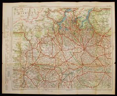 Cca 1910 G. Freytag&Berndt's Automobil- Und Radfahrerkarten, Blatt 40.: Schweiz Und Italien. Verlag Der Kartographischen - Other & Unclassified