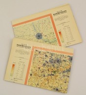 1947 Map Of Danube-valley, 2 Lapon, Kiadja Magyar Földrajzi Intézet, 82×114 Cm - Sonstige & Ohne Zuordnung