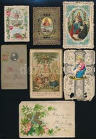 Cca 1800-1900 Csipkés, Litho, Dombornyomott Szentképek, Sérülésekkel, 7 Db - Ohne Zuordnung