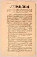 1852 Hirdetmény Az 1852-dik Lvi Januárius 17-két?l Bélyegilleték Alá Es? Jogügyletek Tárgyában. 4 Oldalon, Két Nyelven / - Ohne Zuordnung