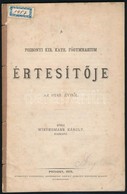 1875 A Pozsonyi Kir. Kath. F?gymnasium értesít?je 1874/5. évr?l, 50p - Ohne Zuordnung