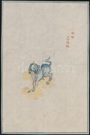 Cca 1900-1950 Sárkány, Kínai Fametszet, 21×14 Cm - Ohne Zuordnung
