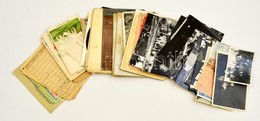 Cca 1900-1970 Vegyes Nyomtatvány Tétel, összesen 52 Db, Köztük Fotók, Képeslapok, Keményhátú Fotók, Nyomtatványok - Ohne Zuordnung