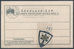1916 I. Ferenc József Gyász Papír Kit?z?  + Királyi Pár Nyomtatott írásával Ellátott Levelez?lap - Ohne Zuordnung