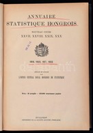 1925 Annuaire Statistique Hongrois. XXVII., XXVIII.,XXIX.,XXX. évf. 1919,1920,1921,1922. Szerk. és Kiadja M. Kir. Közpon - Ohne Zuordnung