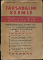 1946 Társadalmi Szemle, A Magyar Kommunista Párt Tudományos Folyóirata, I. évfolyam 1. Szám, Sérült Borítóval - Ohne Zuordnung
