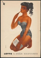 1959 Sinka Mátyás (1921 -): Lotto A Nyár Kedvence, Reklám Villamosplakát, 24x17 Cm - Sonstige & Ohne Zuordnung