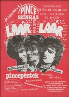 1986 Pince Színház Laár Pour Laár Társulat ( Laár András, Galla Miklós, Dolák-Saly Róbert, Bálint Bea) El?adásának Plaká - Sonstige & Ohne Zuordnung