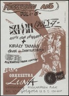 1989 A Fekete Lyuk Alternatív Zenei Klub Dekoratív M?soros Plakátja, Botka Grafikája, Szép állapotban, 41×29,5 Cm - Sonstige & Ohne Zuordnung