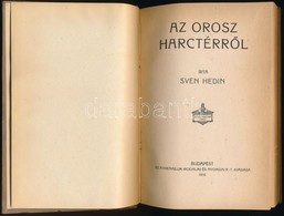 Sven Hedin: Az Orosz Harctérr?l. Bp.,1916, Athenaeum, 208 P. Kiadói Egészvászon-kötés, Foltos Hátsó Borítóval. - Non Classés