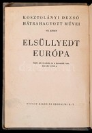 Kosztolányi Dezs?: Elsüllyedt Európa. Sajtó Alá Rendezte és Bevezet?t írta Illyés Gyula. Kosztolányi Dezs? Hátrahagyott  - Ohne Zuordnung