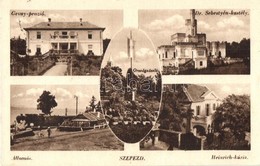 T2/T3 Balatonszepezd, Szepezd; Gevay Penzió, Dr. Sebestyén Kastély, Vasútállomás, G?zmozdony, Heinrich Kúria, Villa, Ors - Ohne Zuordnung