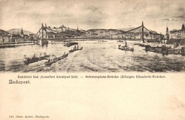 ** T3 Budapest, Eskü Téri Híd (Erzsébet Királyné Híd), G?zhajók. Ganz Antal 110. (kis Szakadás / Small Tear) - Ohne Zuordnung