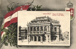 * T3 Budapest VI. Magy. Kir. Opera. Magyar Zászló és Címeres Keret (kis Szakadás / Small Tear) - Ohne Zuordnung