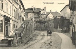 ** T2 Nagyszeben, Hermannstadt, Sibiu; Burgerstiege, Apotheke / Várlépcs?, Híd, Gyógyszertár, üzlet / Castle, Bridge, Ph - Ohne Zuordnung