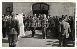 ** T2 1940 Nagyvárad, Oradea; Bevonulás, Soós István Polgármester Köszönti A Honvédeket / Entry Of The Hungarian Troops, - Ohne Zuordnung