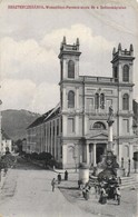 ** T3 Besztercebánya, Banská Bystrica; Wesselényi Ferencz Utca, Székeskáptalan, Szobor / Street View With Statue And Cat - Non Classés