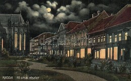 * T2/T3 Kassa, Kosice; F? Utca Este / Main Street At Night (EK) - Zonder Classificatie