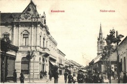 T2/T3 Komárom, Komárno; Nádor Utca, Elbert Ignácz üzlete. E. D. K. Pannonia / Street View, Shops (EK) - Ohne Zuordnung