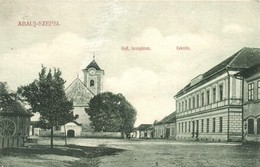 T3 Szepsi, Abaújszepsi, Moldava Nad Bodvou; Tér, Református Templom, Iskola / Square, Calvinist Church, School (r) - Non Classificati