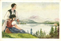 ** T3 Tátra, Csorba Tó. Kiadja A Magyar Nemzeti Szövetség / Strbské Pleso / Hungarian Irredenta Art Postcard. S: Nógrády - Ohne Zuordnung