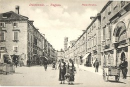 * T2 Dubrovnik, Ragusa; Placa Stradon, Drobac / Square, Shops - Non Classés