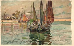 T2/T3 Fiume, Rijeka; Porto Nuovo. Ottmar Zieher Künstler-Postkarte No. 1442. No. 19. Litho S: Raoul Frank (EK) - Ohne Zuordnung