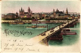 T2/T3 Mainz, Brücke / Bridge, Litho - Ohne Zuordnung