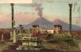 * T2/T3 Pompei, Tempio Di Apollo. Richter & Co. Litho (Rb) - Ohne Zuordnung