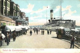 ** T2/T3 Constantinople, Istanbul; Quai De Galata / Quay, Wharf, Steamship (EK) - Non Classés