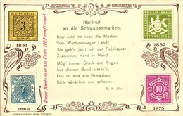 ** T2 Nachruf An Die Schwabenmarken / Württemberg Stamps, Art Nouveau (gluemark) - Non Classificati
