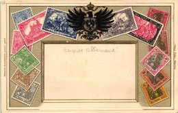 * T2/T3 Deutsches Reich - Set Of Stamps, Ottmar Zieher's Philatelie-Ansichtskarte Emb. Litho (gluemark) - Ohne Zuordnung