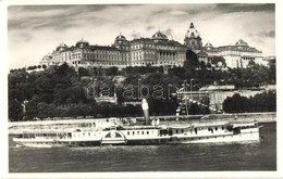 * T1/T2 József F?herceg G?züzem? Oldalkerekes Személyhajó Budapesten A Királyi Vár El?tt / Hungarian Passenger Steamship - Non Classés