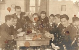 ** T3 Hajó Legénysége Kártyajáték Közben / Crew Of A Ship Playing Card Game, Photo (fl) - Unclassified