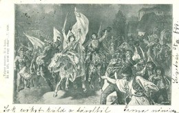 T2/T3 1899 Talpra Magyar, Hí A Haza! 1848-as Emléklap / Memorial Art Postcard Of The Hungarian Revolution Of 1848 (worn  - Ohne Zuordnung